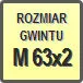 Piktogram - Rozmiar gwintu: M 63x2